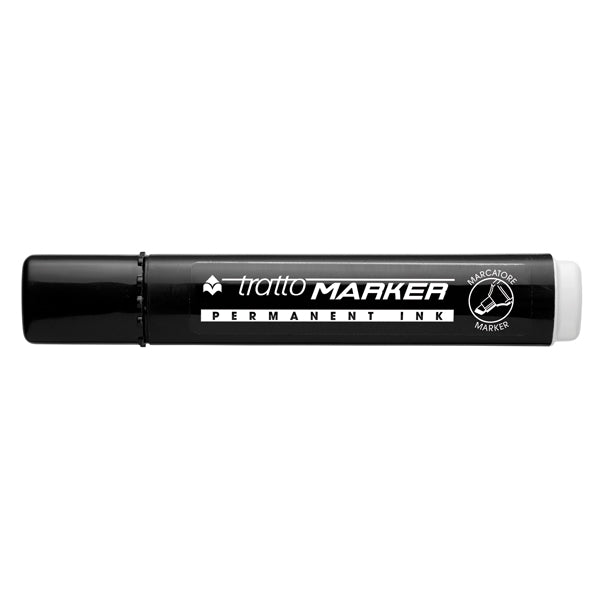 TRATTO - 840103 - Marcatore permanente Marker - punta a scalpello - tratto 6,50mm - nero  - Tratto