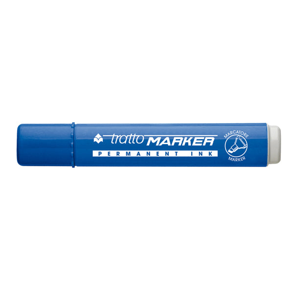 TRATTO - 840101 - Marcatore permanente Marker - punta a scalpello - tratto 6,50mm - blu  - Tratto