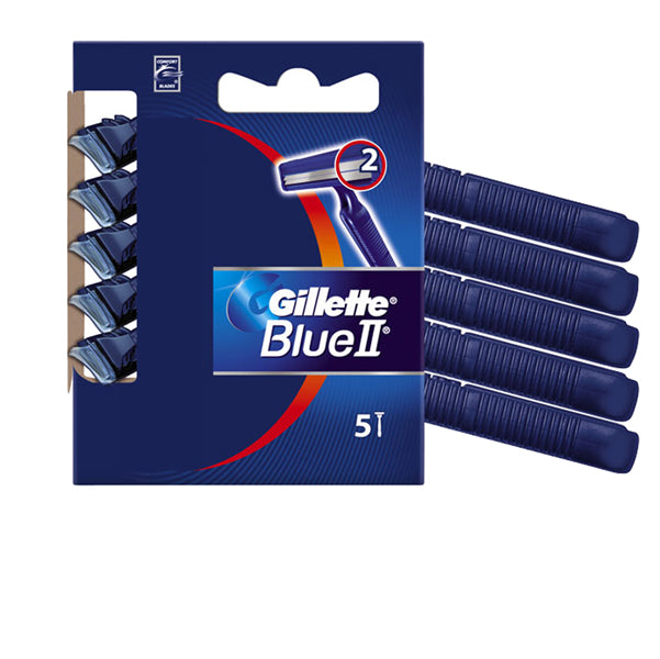 GILLETTE - GL001 - Gillette Blue II Standard - Gillette - kit 5 rasoi 2 lame usa  getta
