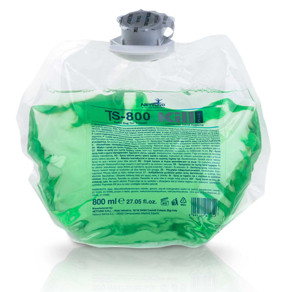 NETTUNO - 10500 - Ricarica igienizzante Kill Plus TS800 - sanitizzante spray senza risciacquo - 800 ml - Nettuno