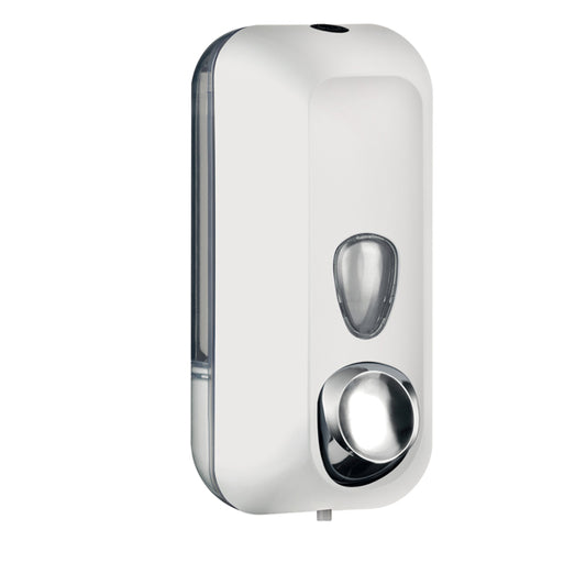 MAR PLAST - A71401BI - Dispenser Soft Touch per sapone liquido - 10,2x9x21,6 cm - capacitA' 0,55 L - bianco - Mar Plast