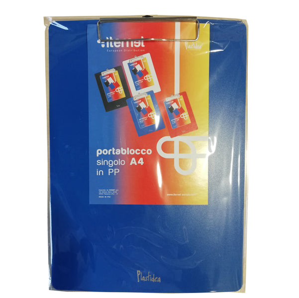ITERNET - 7071BL - Portablocco con molla in metallo - copertina in PPL - A4 - blu - Iternet
