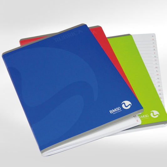 BM - 0100483 - Rubrica con punto metallico - 1 rigo - 150 x 210mm - 80gr - 60 fogli - BM