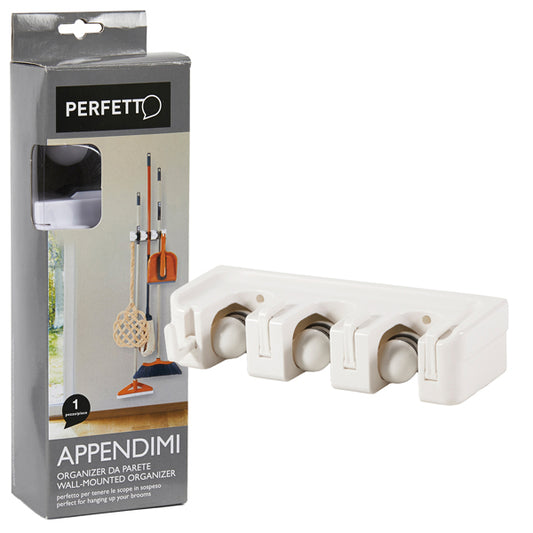PERFETTO - 0545A - Appendi scope-attrezzi - 9,2x2,7x6,6 cm - 3 posti - Perfetto