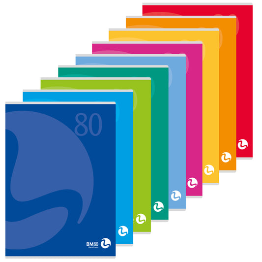 BM - 0110594 - Maxiquaderno Color 80 - A4 - bianco - 80 fogli - 80gr - copertina 250gr - BM