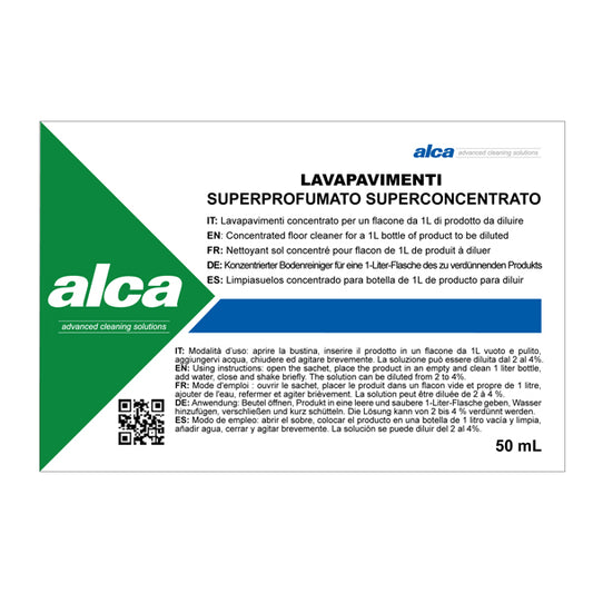 ALCA - ALC1042 - Lavapavimenti Linea Monodose - superprofumato - Alca - bustina da 50 ml