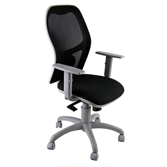Unisit - HUGR-BR-EN - Seduta operativa Hubble Grafix - con braccioli regolabili - nero-grigio - Unisit