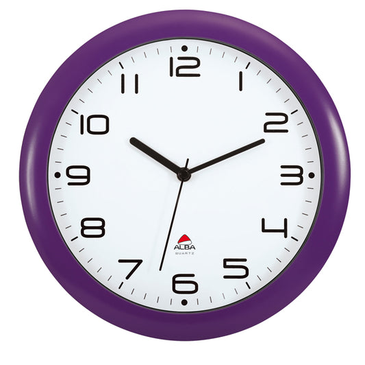 ALBA - HORNEW-P - Orologio da parete Hornew - diametro 30 cm - viola - Alba