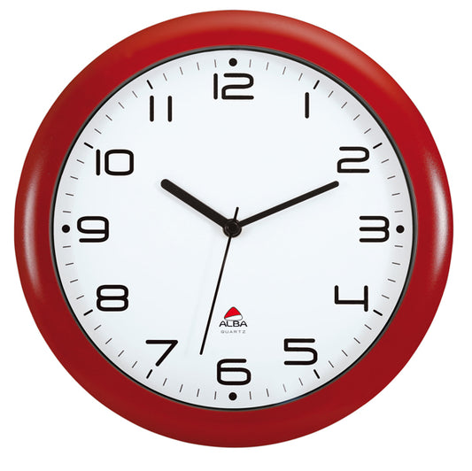 ALBA - HORNEW-R - Orologio da parete Hornew - diametro 30 cm - rosso - Alba