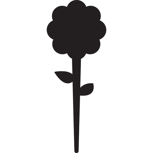 SECURIT - TAG-FLOWER-5 - Silhouette Tags - formato fiore - 15 x 25 cm - nero - Securit - set 5 pezzi
