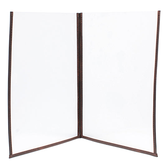 SECURIT - MC3-CYA4-BR2 - PortamenU' Crystal BR2 doppio - per 4 fogli A4 - Securit - set 3 pezzi
