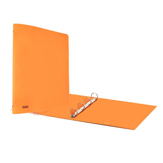 FAVORIT - 400052715 - Raccoglitore Europa Neon - 4 anelli tondi 30 mm - dorso 4 cm - 22x30 cm - arancio neon - Favorit