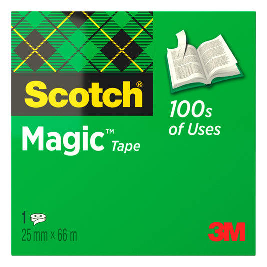 SCOTCH - 56065 - Nastro adesivo Magic 810 - permanente - 2,5 cm x 66 m - trasparente - Scotch