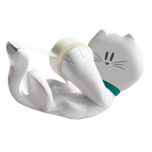 SCOTCH - 56092. - Dispenser Kitty - 1 rotolo Scotch Magic 810 1,9 cm x 7,5 m incluso - bianco - Scotch
