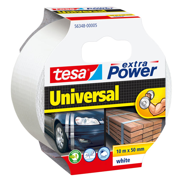 TESA - 56348-00005-06 - Nastro adesivo Extra Power Universal - 5 cm x 10 m - bianco - Tesa