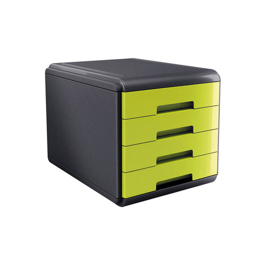 ARDA - 18P4PV - Cassettiera Mydesk - 29,5 x 38,5 x 28,2 cm - 4 cassetti da 4,5 cm - grigio-verde - Arda