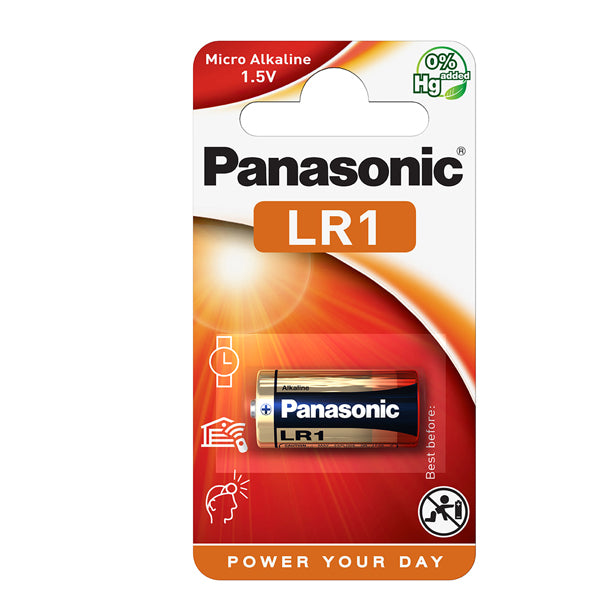 PANASONIC - C300001 - Micropila LR1 - 1,5V - alcalina - Panasonic - blister 1 pezzo