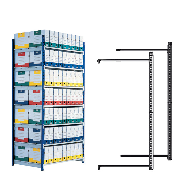 PAPERFLOW - K605171 - Scaffale RANG'ECO - modulo aggiunta - 5 ripiani - 100 x 70 x 200 cm - grigio - Paperflow