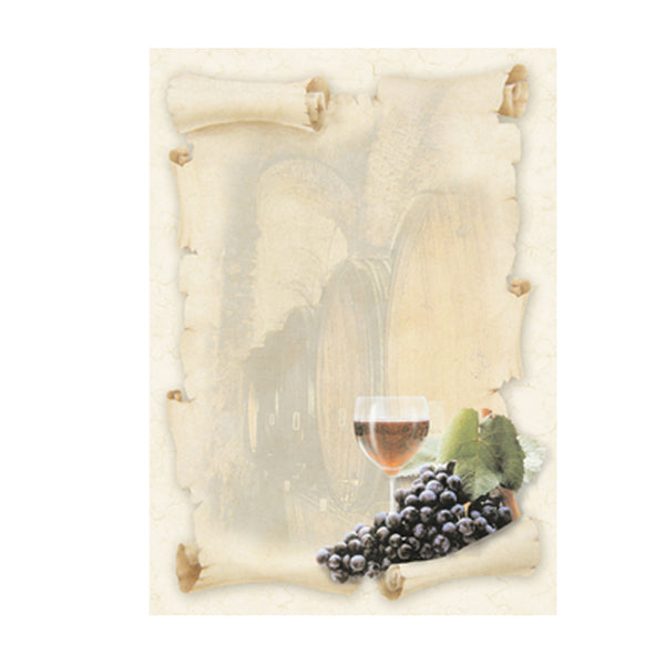 DECADRY - T036684 - Carta con stampa ''cantina'' A4 - 90 gr - Decadry - conf. 20 fogli