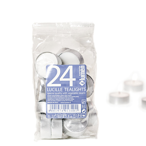 LUMEN - X540235 - Candele Tealights - bianco - Lumen - sacchetto da 24 pezzi