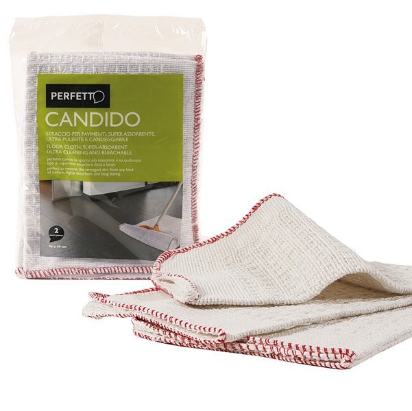 PERFETTO - 0266A - Strofinaccio Candido - per pavimenti - 56x40 cm - Perfetto - conf. 2 pezzi