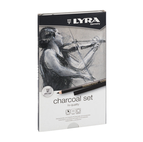 LYRA - L2051112 - Carboncini in matita e stick di qualitA' Rembrandt Charcoal Set - Lyra - astuccio metallo