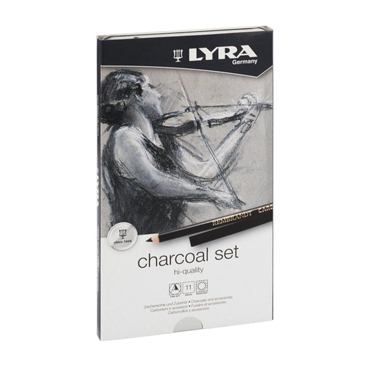 LYRA - L2051112 - Carboncini in matita e stick di qualitA' Rembrandt Charcoal Set - Lyra - astuccio metallo