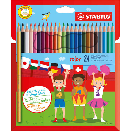 STABILO - 1924-77-11 - Pastelli Stabilo Color - diametro mina 2, 5 mm - Stabilo - astuccio 24 pezzi