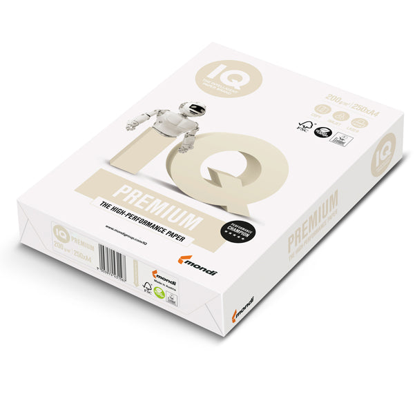 MONDI - 6051 - Carta IQ Premium - A4 - 200 gr - bianco - Mondi - conf. 250 fogli