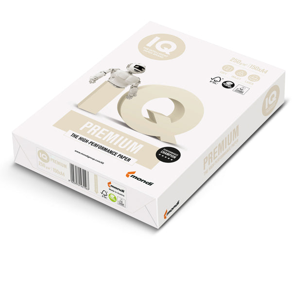 MONDI - 6071 - Carta IQ Premium - A4 - 250 gr - bianco - Mondi - conf. 150 fogli