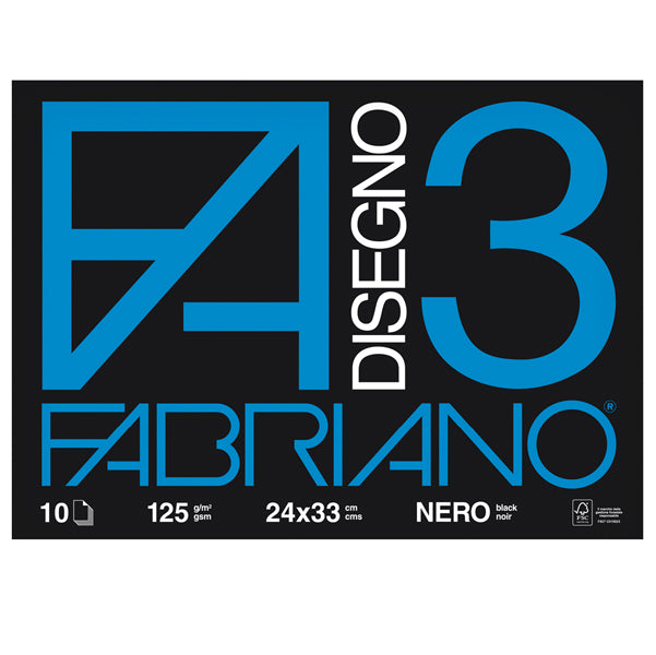 FABRIANO - 04001017 - Album F3 - 24x33cm - 10 fogli - neri - 125gr - Fabriano