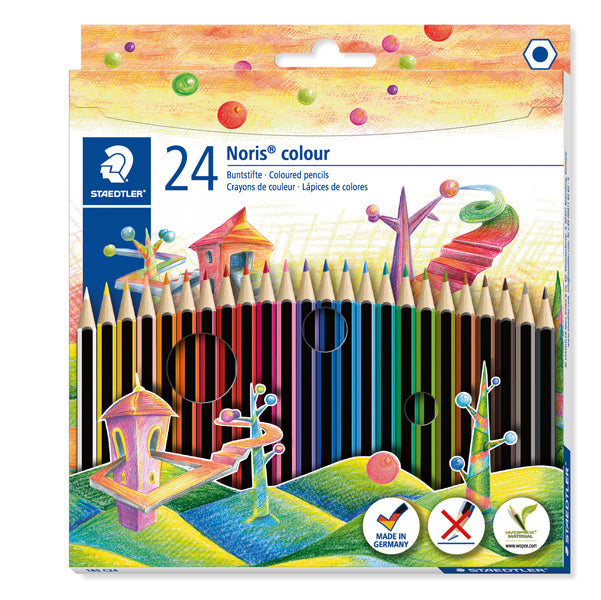 STAEDTLER - 185C24 - Pastelli colorati Noris Colour - Staedtler - astuccio 24 pezzi