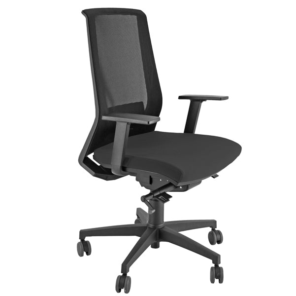 Unisit - LLN-N - Poltrona semidirezionale Light - con ruote e braccioli - nero - Unisit