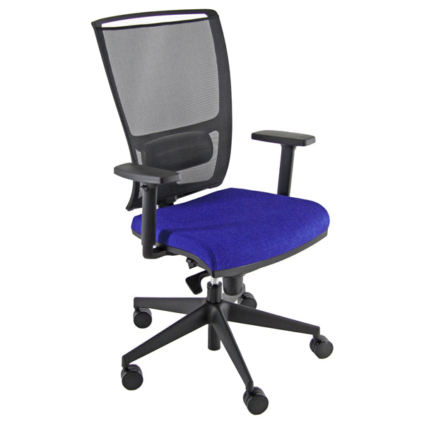Unisit - ZOEA-BR-LB - Poltrona semidirezionale Zoe ZOEA - con braccioli regolabili - blu-nero - Unisit