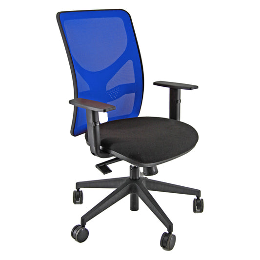 Unisit - PNA-B - Seduta operativa Pentagon Y10 PNA - con braccioli regolabili - nero-blu - Unisit