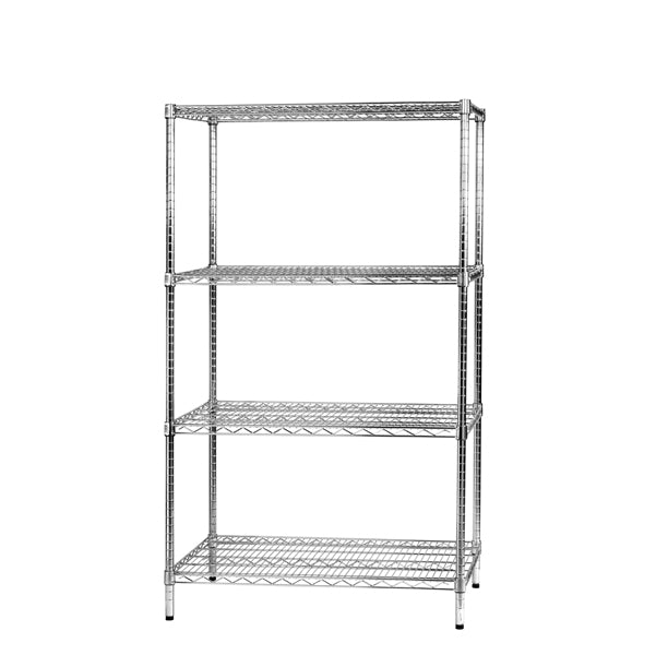 SERENA GROUP - 4X609016 - Kit scaffale Archimede - 4 ripiani - 60 x 90 x 90 cm - acciaio cromato - Serena Group