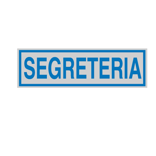 CARTELLI SEGNALATORI - 96690 - Targhetta adesiva - SEGRETERIA - 16,5 x 5 cm - Cartelli Segnalatori