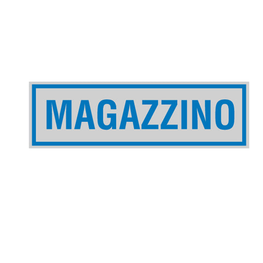 CARTELLI SEGNALATORI - 96696 - Targhetta adesiva - MAGAZZINO - 16,5 x 5 cm - Cartelli Segnalatori