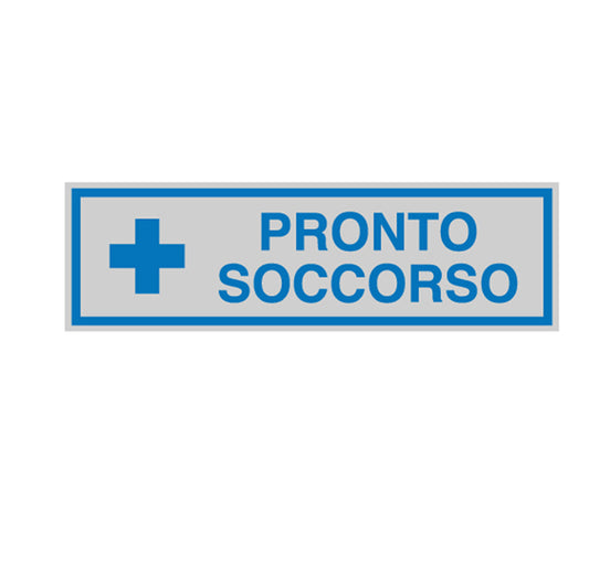 CARTELLI SEGNALATORI - 96664 - Targhetta adesiva - PRONTO SOCCORSO - 16,5 x 5 cm - Cartelli Segnalatori