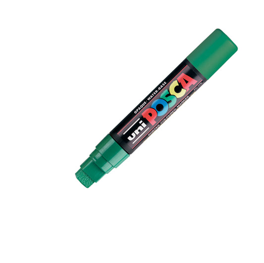 UNI MITSUBISHI - M PC17K V - Marcatore a base d'acqua Uni Posca PC17K - punta extra large a scalpello 15,0mm  - verde - Uni Mitsubishi