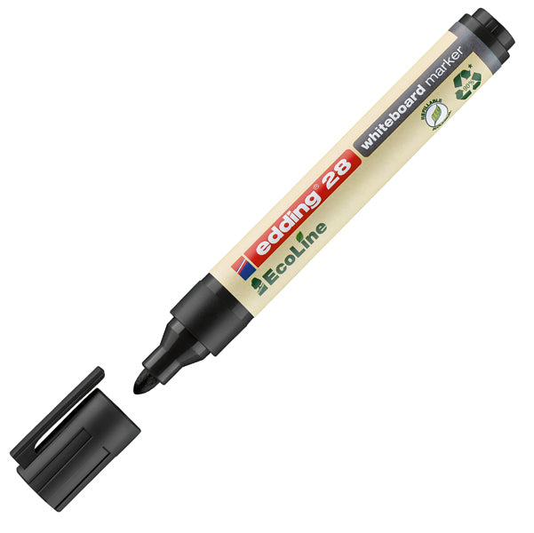 EDDING - E-28001 - Marcatore per lavagne bianche 28 EcoLine - punta conica da 1,50-3,00mm - nero - Edding