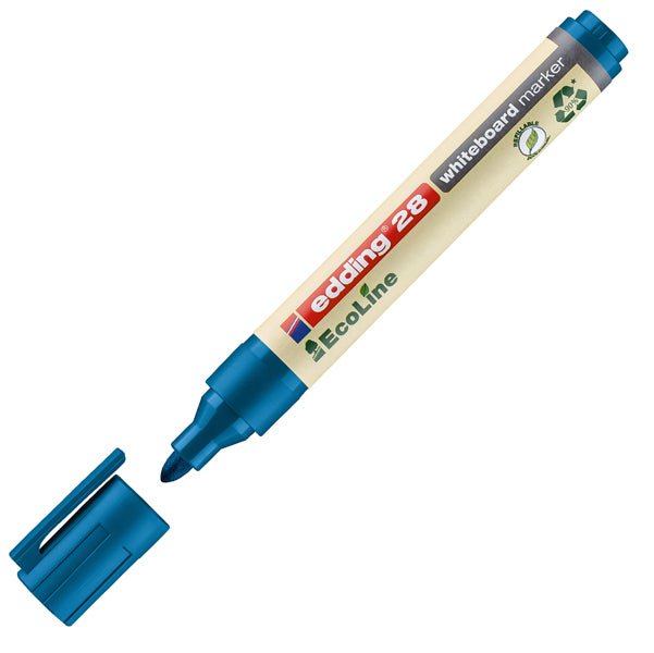 EDDING - E-28003 - Marcatore  per lavagne bianche 28 EcoLine - punta conica da 1,50-3,00mm - blu - Edding