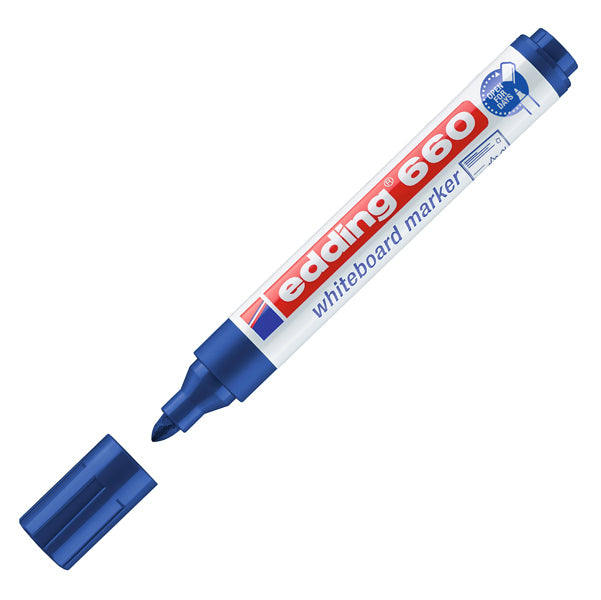 EDDING - E-660003 - Marcatore 660 per lavagne bianche - punta conica da 1,50-3,00mm - blu - Edding