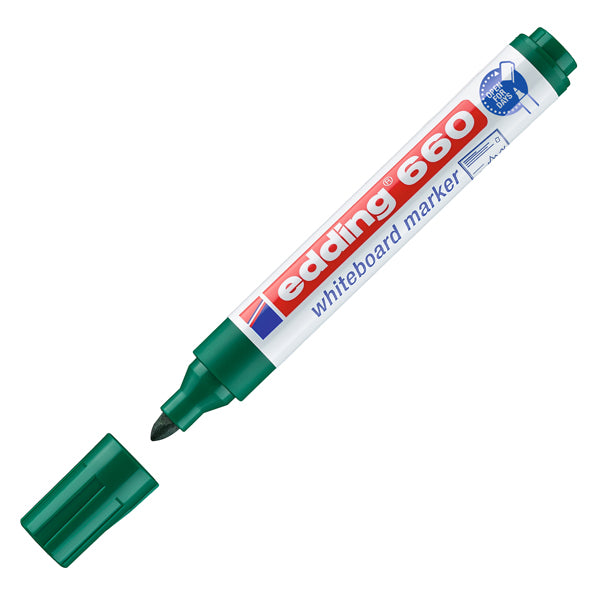 EDDING - E-660004 - Marcatore 660 per lavagne bianche - punta conica da 1,50-3,00mm - verde - Edding