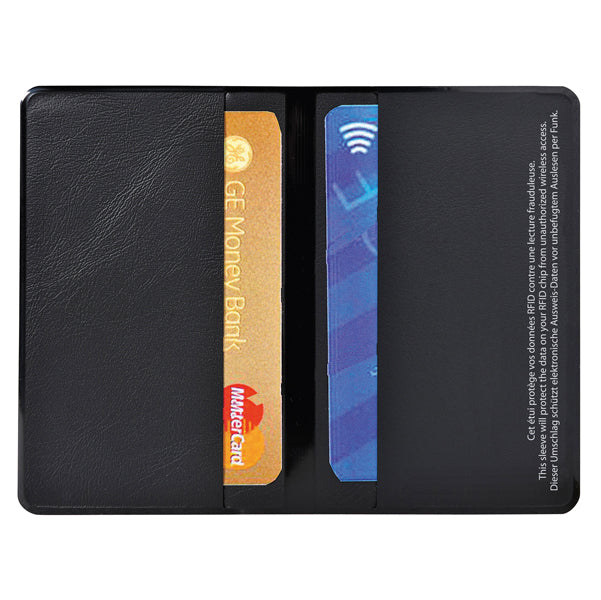 EXACOMPTA - 5402E - Portadocumenti RFID Hidentity  Doppio per bancomat-carta di credito - PVC - 9,5x6 cm - nero - Exacompta