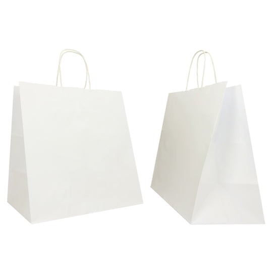 Mainetti Bags - 072987 - Shopper Large - maniglie cordino - 32 x 20 x 33 cm - carta kraft - bianco - Mainetti Bags - conf. 25 pezzi