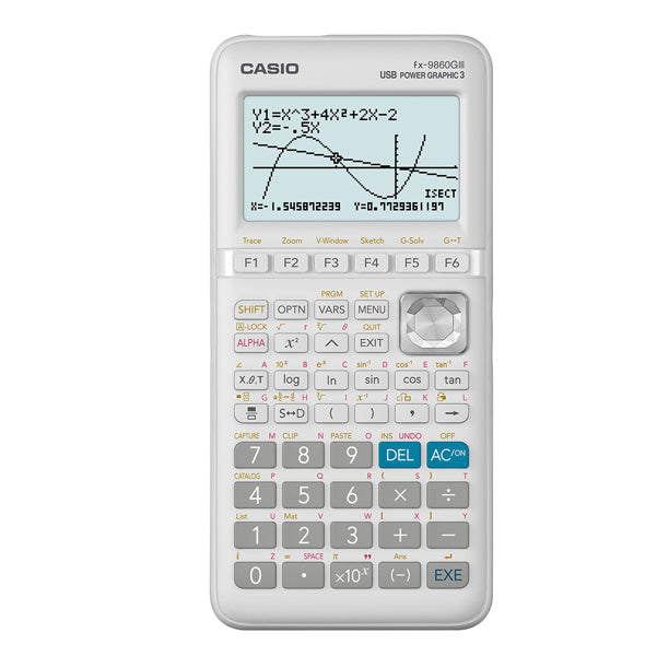 CASIO - FX-9860GIII-W-ET - Calcolatrice scientifica grafica FX-9860GIII - 900 funzioni - blu - Casio