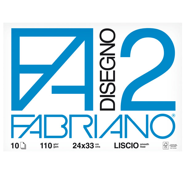 FABRIANO - 04204105 - Album F2 -24x33cm - 10 fogli - 110gr - liscio - punto metallico - Fabriano