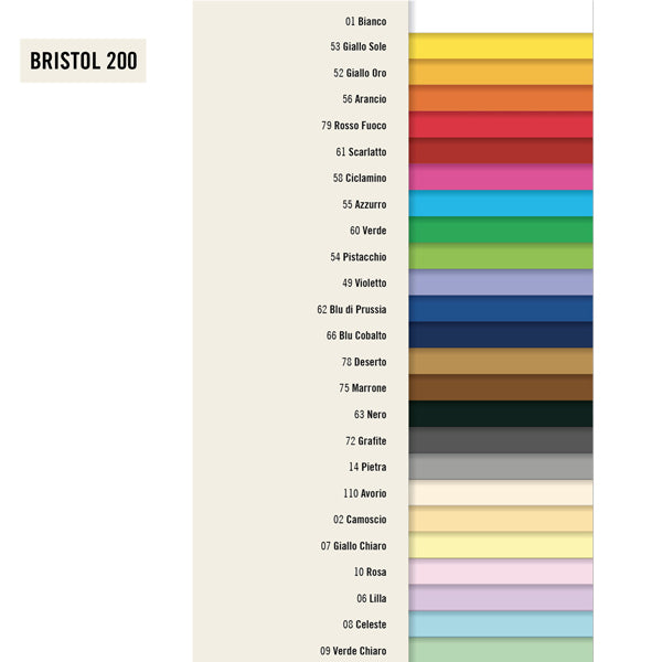 FAVINI - A35M012 - Cartoncino Bristol Color - 50 x 70 cm - 200 gr - pistacchio 54 - Favini - conf. 25 pezzi