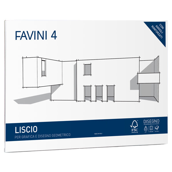 FAVINI - A166503 - Album Favini 4 - 33x48cm - 220gr - 20 fogli - liscio - Favini